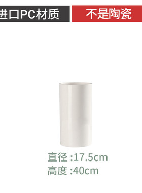 银柳专用花瓶摆件客厅插花高级感pc亚克力仿花瓶白色陶瓷2021新款