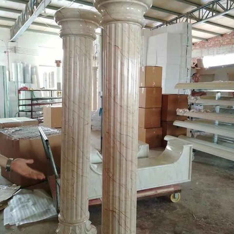 包圆柱瓷砖欧式仿大理石罗马柱子门套背景墙边装饰框罗石塑半圆线
