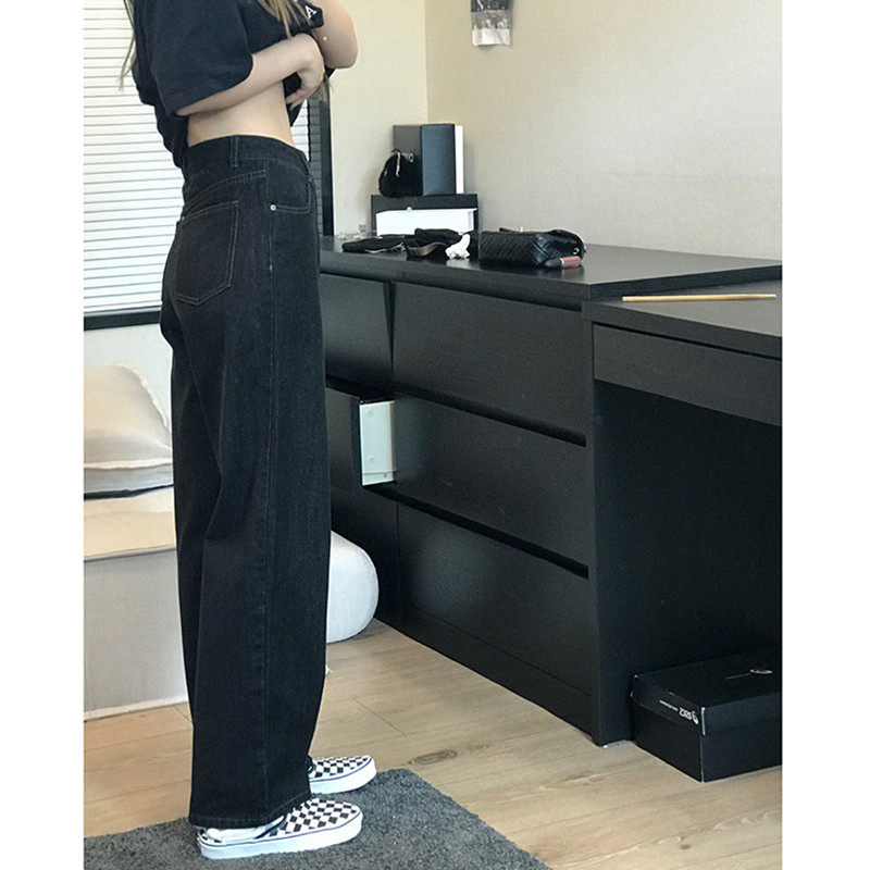 胖妹妹黑色阔腿大码2025春装新款显瘦百搭直筒裤女,女装/女士精品,大码裤装,淘宝优惠券,粉丝福利购,淘宝优惠卷