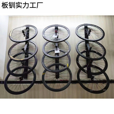 自行车轮毂车圈墙体展架山地车轮圈轮子壁挂墙上货架轮组展示架