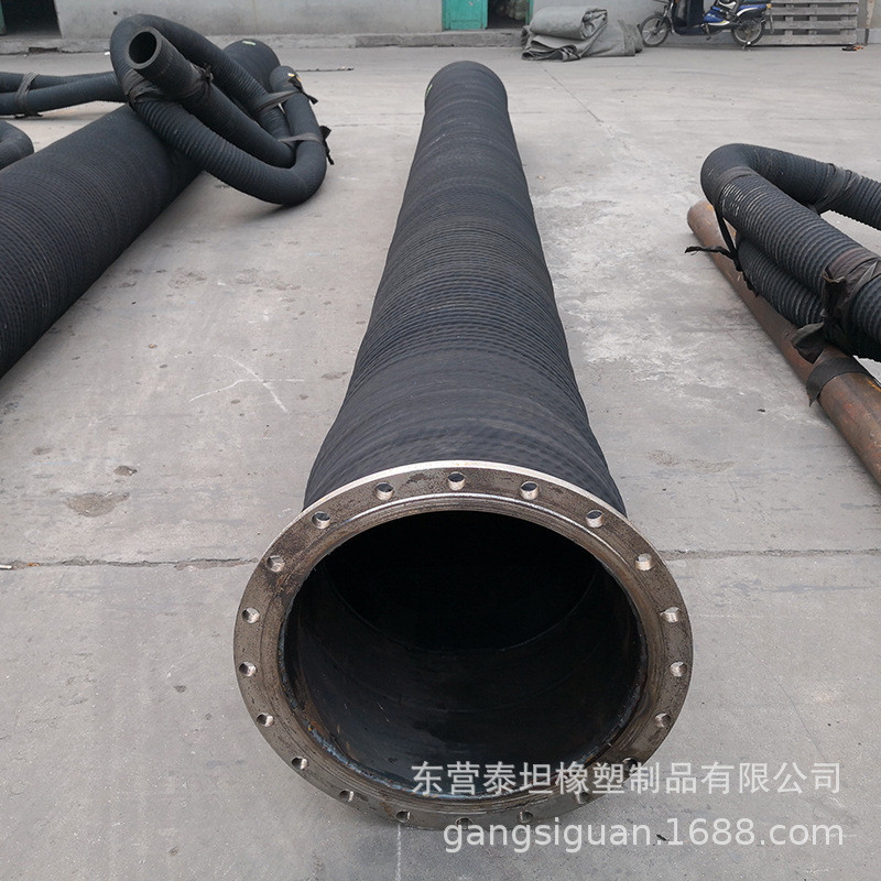 黑色橡胶波纹管钢丝骨架缠绕吸用泥浆排水大口径耐磨耐压