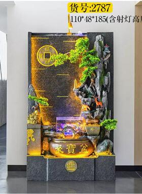水幕墙流水背景墙装饰公司酒店会所屏风别墅庭院假山鱼池景观摆件