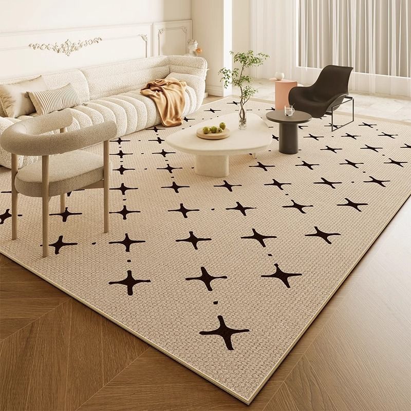 严选素色风奶油客厅地毯地毯圈绒地毯茶几地毯卧室地毯阳台地