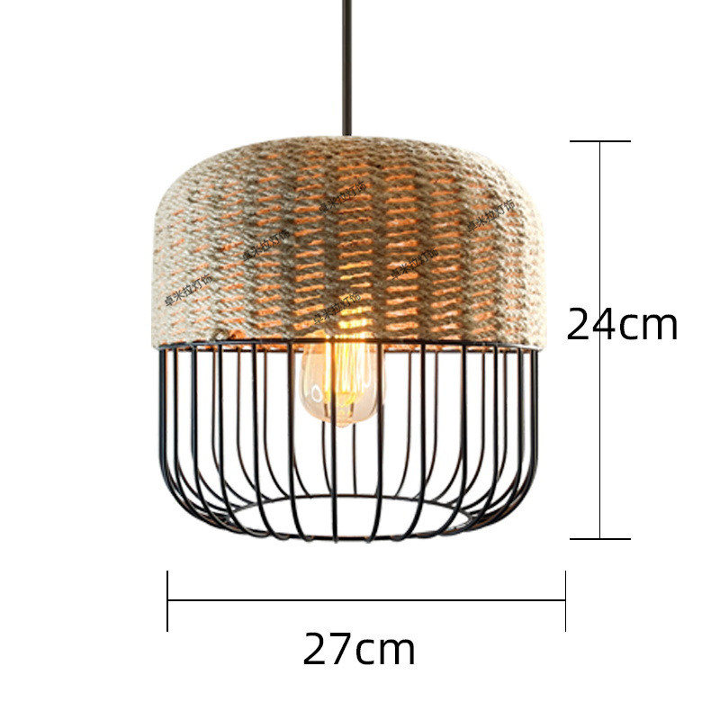 复古风格工业吊灯小型厨房岛吊灯天花板餐厅农舍藤编灯笼吊灯
