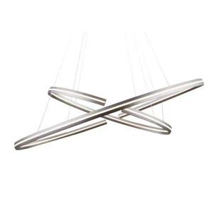 书房铝材c形餐厅吊灯健身房超市酒店办公室美容院艺术装饰圈圈灯