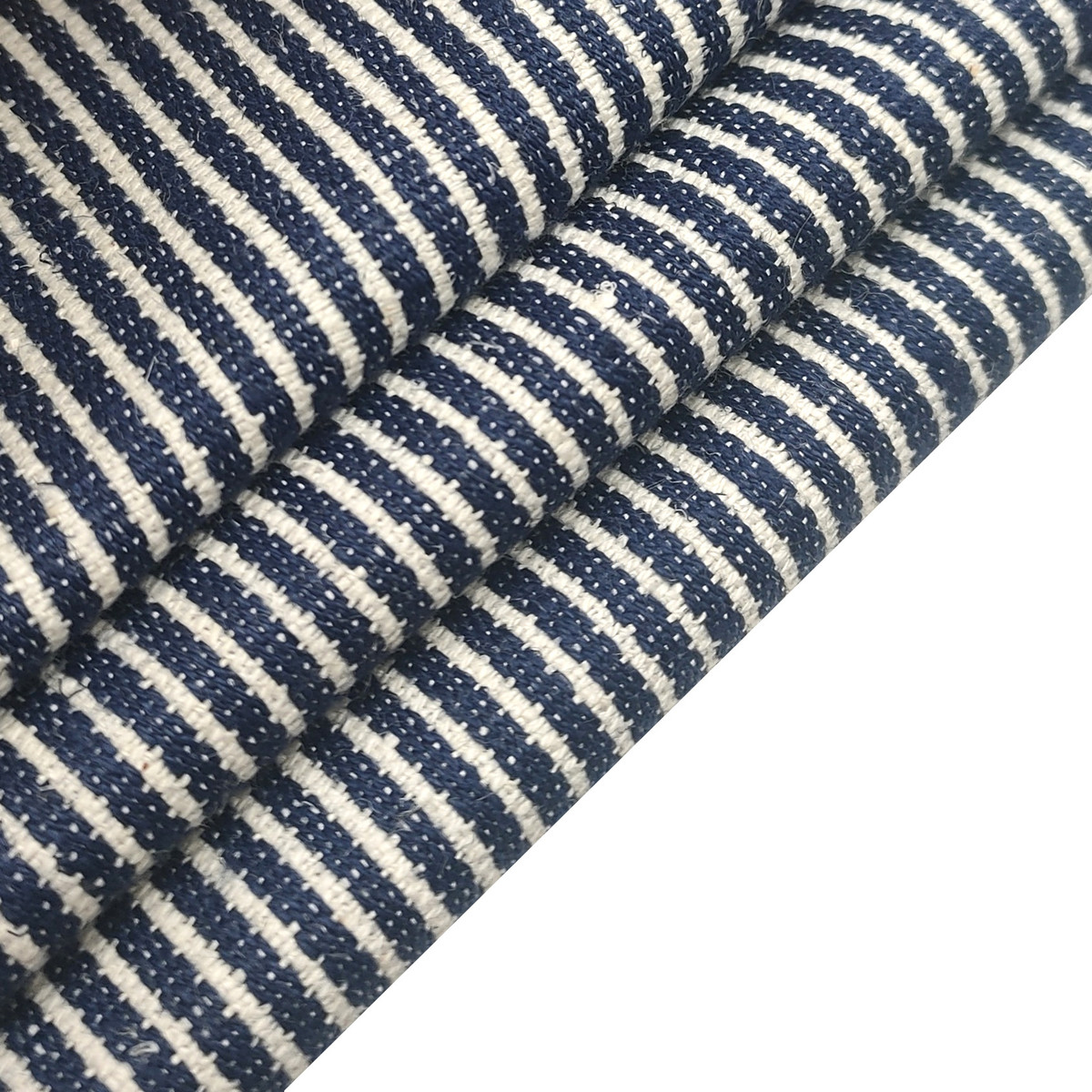 21s棉麻色织布料条纹帆布简约现代条手袋箱包子布围裙鞋材面料