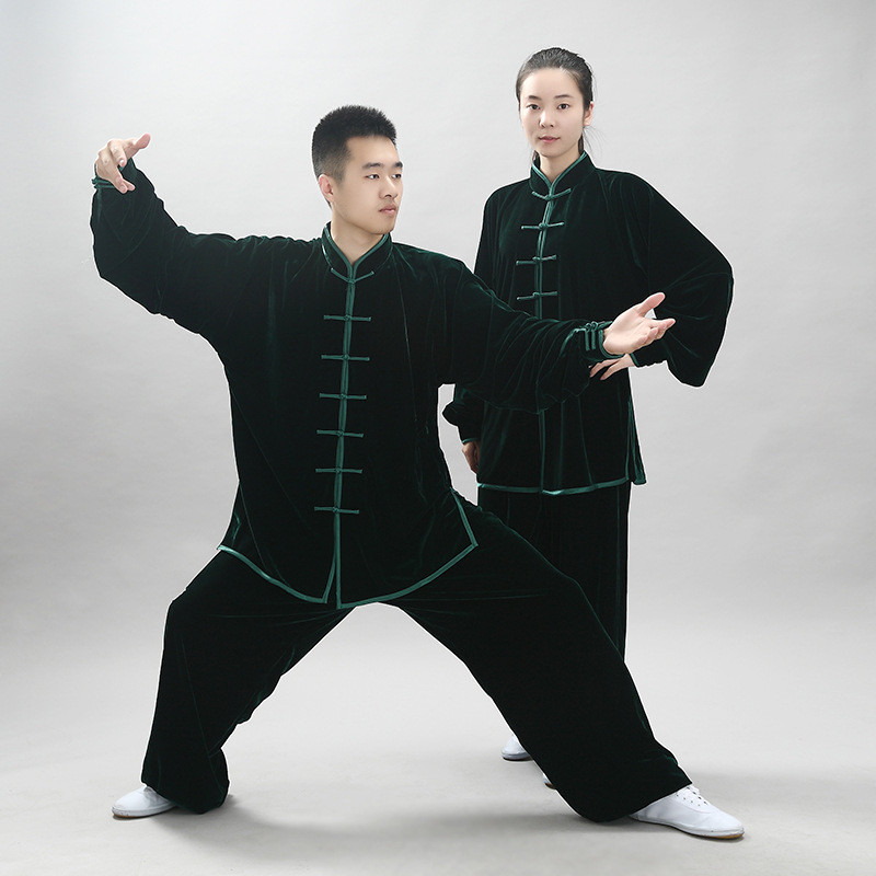 宏加厚保暖太极服秋冬极南韩绒金丝绒太极服武术服练功服男女款