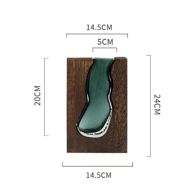 新中式玻璃花瓶批发摆件家居饰品客厅玄关水培花瓶花器高级感软装