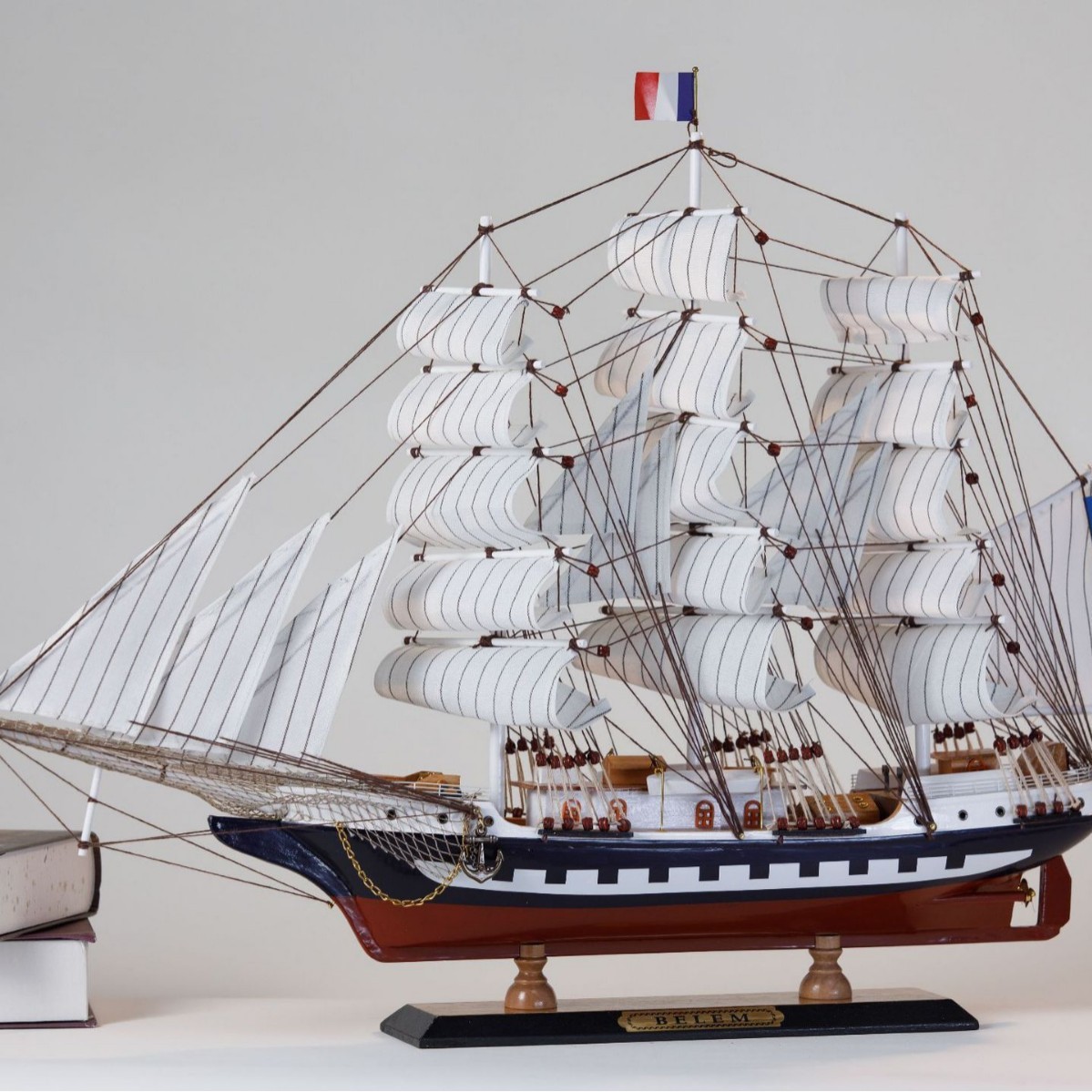 厂家直销地中海风格大号实木帆船模型工艺品办公室居家乔迁礼品