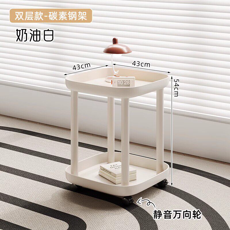 边几移动茶桌茶几简约小桌子迷你电脑桌小方桌沙发边桌推车床新款