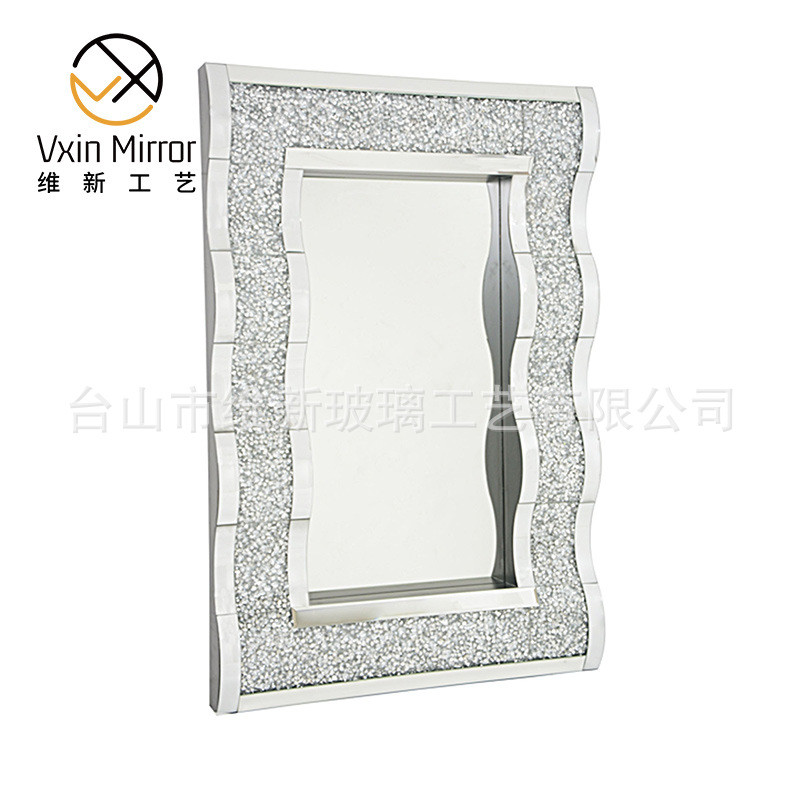 欧式mirror工艺挂墙式方形浴室镜卫生间壁挂式镜子法式装饰镜挂