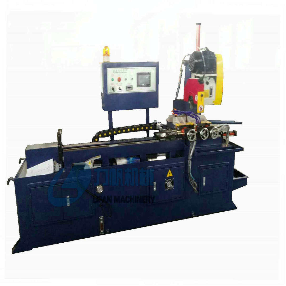 热销力帆机械金属管设备上料气动液压mc-275a半自动切管机手动