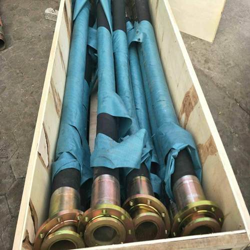 接头高压编织胶管4寸6寸配法兰大口径高压胶管钢丝高压油管现货