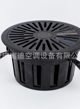 abs塑料地面风口黑色圆形地板(座椅)换风口气口单层出风口