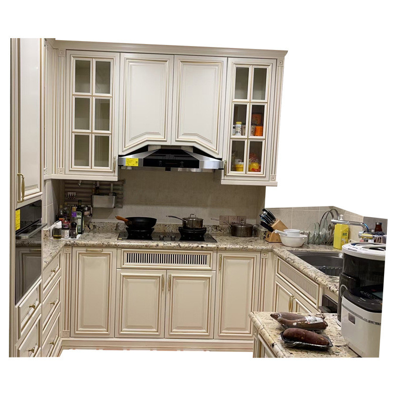 整体橱柜出口厨房厨柜门吊柜家用欧式实木橱柜门地柜橱柜定