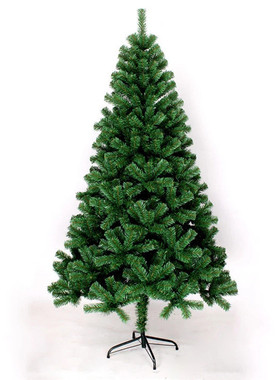 场景加密仿真户外厂家直销装饰圣诞树180cmpvc绿色普通绑树300叶