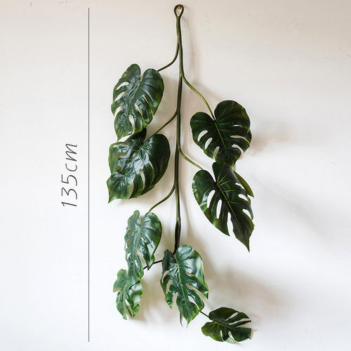 【植物】龟背叶大垂枝造型叶带绿植掬仿真涵花艺龟背叶花卉垂