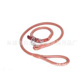 厂家批发狗狗宠物狗绳缝制皮质超纤皮手工链子pu皮牛皮牵引项圈