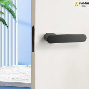 意式 轻奢酒店锌合金生态门锁机械门锁公寓房门锁磁吸静音执手锁