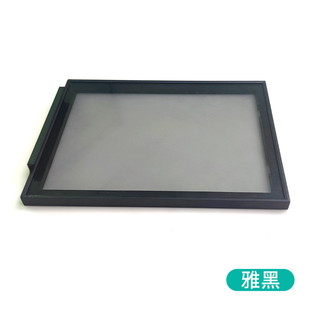 轻奢极简钢化玻璃柜门窄边框铝合金餐厂书柜门衣帽间酒柜门边直销