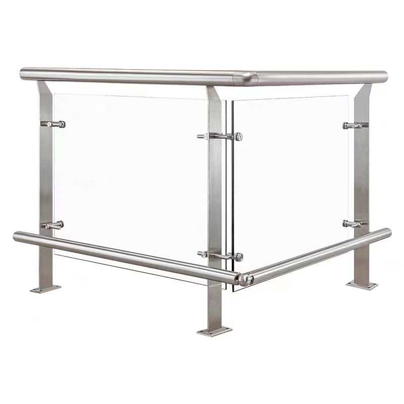 304不锈钢立柱栏杆楼梯立柱立柱扶手栏杆不锈钢工程护栏不锈钢