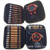 环形木制七彩环形针编织工具七彩木制可拆卸环形针套装 木外贸针