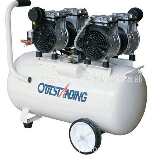 奥突斯2*800W-50L铜电机无油气泵 低噪音空压机