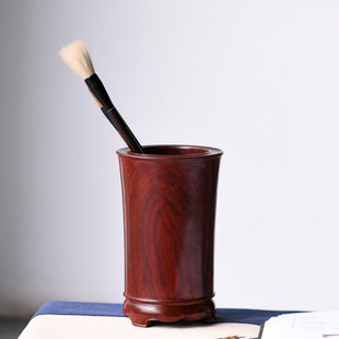 热销印度小叶紫檀高油高密老料【三】笔筒足批发紫檀笔筒镇尺书房