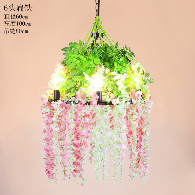 工业风植物吊灯麻绳酒吧台火锅店奶茶店吊灯音乐餐厅吊灯装饰绿植