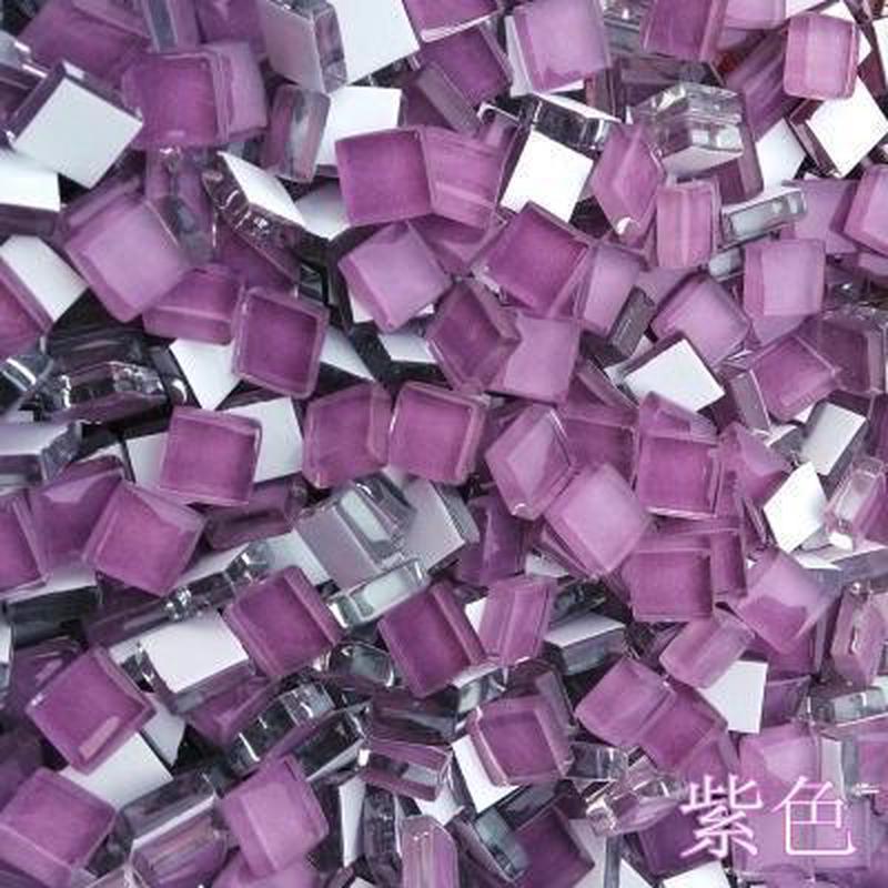 亲子水晶玻璃马赛克颗粒散料diy工艺手工制作拼图10*10散粒批发