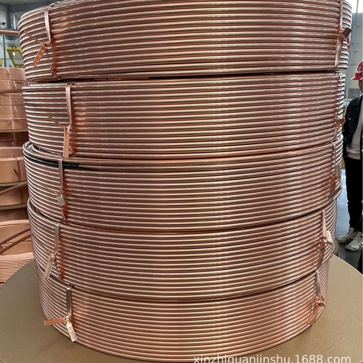 现货供应紫铜盘管承接多空调铜管工程联机r410a冷媒管无氧铜管