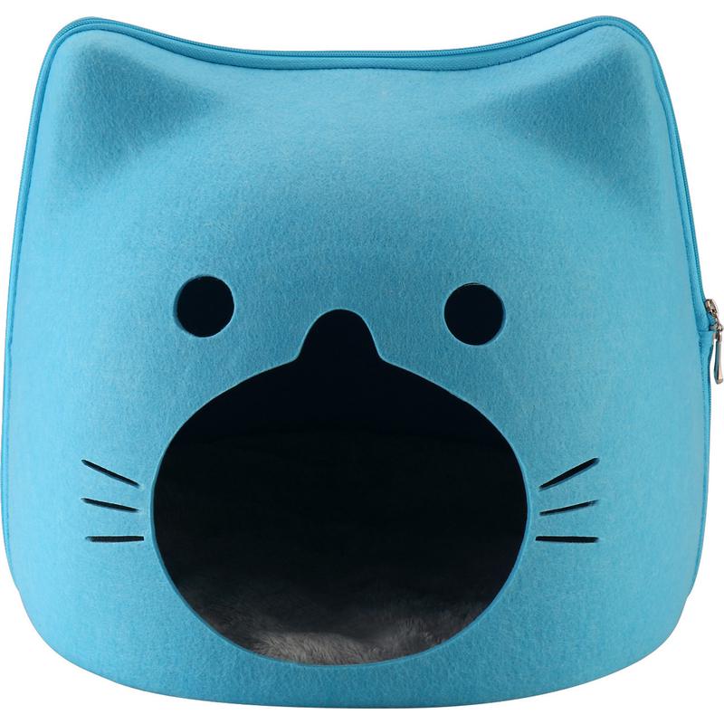 毛毡猫方便可拆半封闭式宠物窝创意猫窝形猫窝透气猫床四季可用