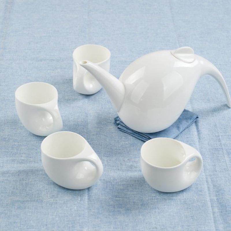 茶具套装中式家用简约功夫茶具唐山骨瓷下午茶茶具带茶盘结婚送礼