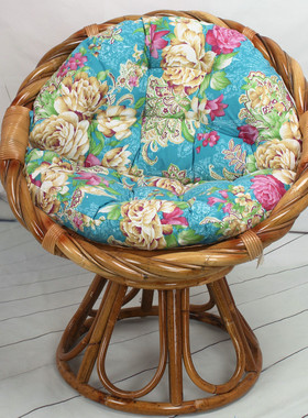 热销bx62藤椅坐垫扭阳台休闲椅通用碎花棉麻坐垫靠垫一体可拆洗藤