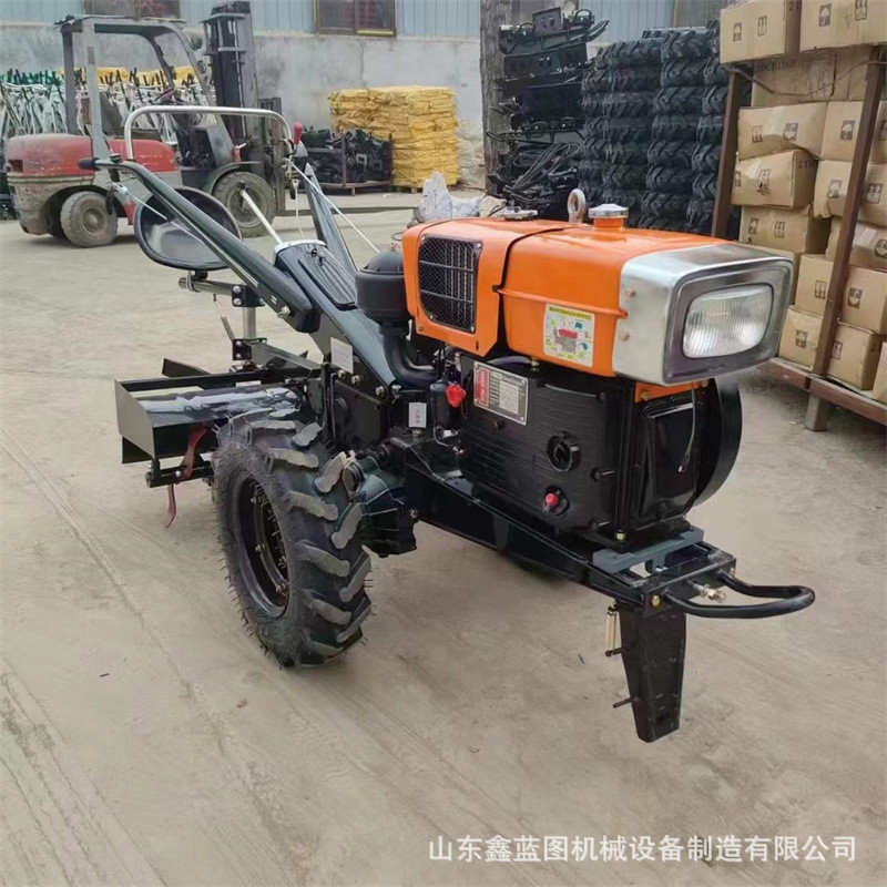 热销单缸底盘电启动18马力手扶拖拉机大马力151柴油水田犁田打地