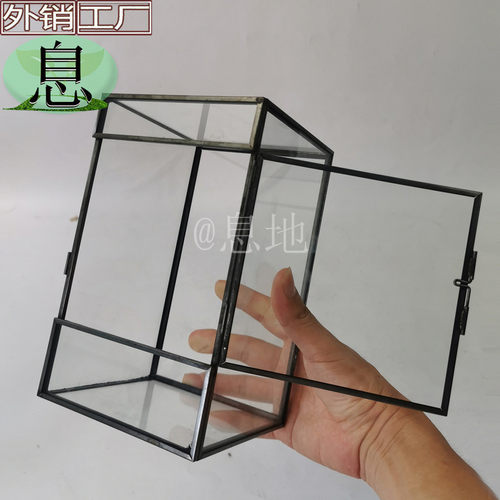 四方盒开门带前2个挡板苔藓微景观盒玻璃