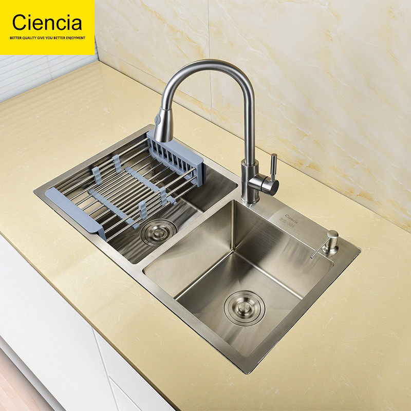 304不锈钢 拉丝厨房水槽套餐 加厚手工 厨房菜盆洗碗池水槽,家装主材,水槽套餐,淘宝优惠券,粉丝福利购,淘宝优惠卷