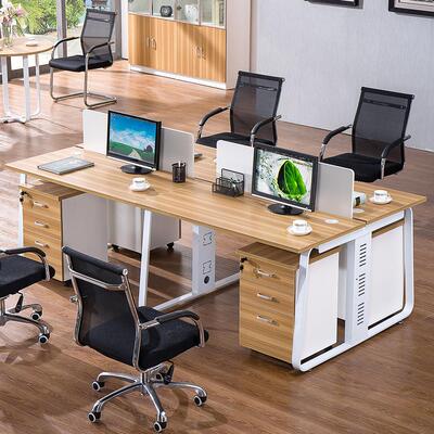 现代简约职员办公桌椅组合办公屏风卡位双人四人六人位