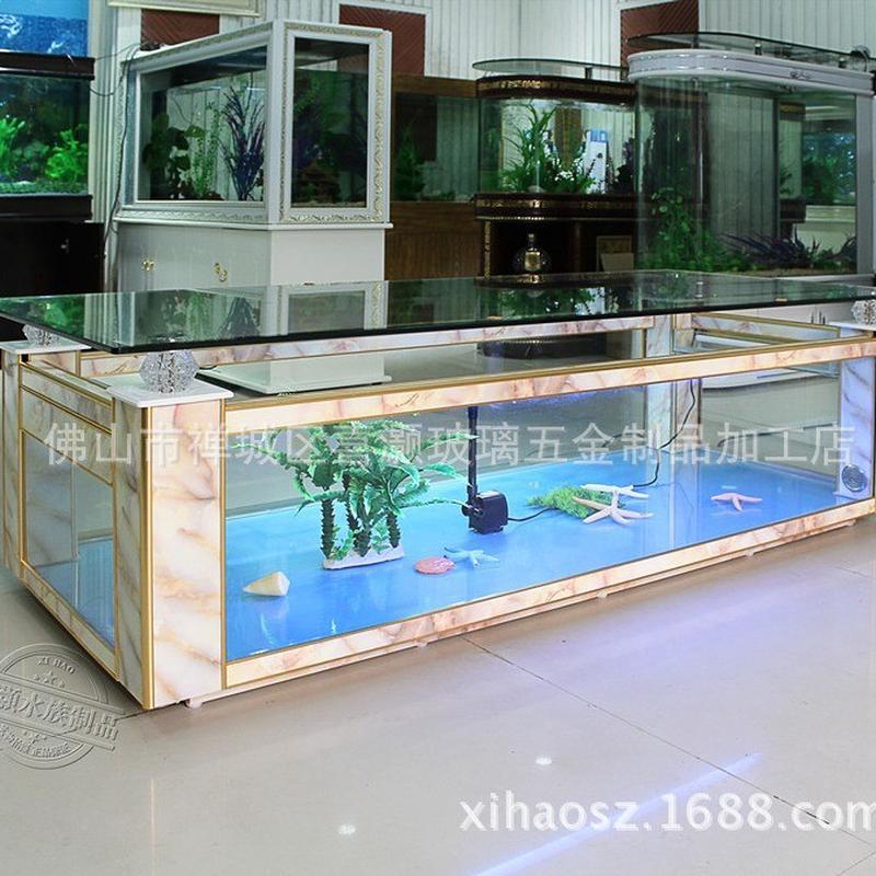 包邮长方形沙发茶几厂家水族箱客厅桌面茶几超白玻璃生态鱼缸批发
