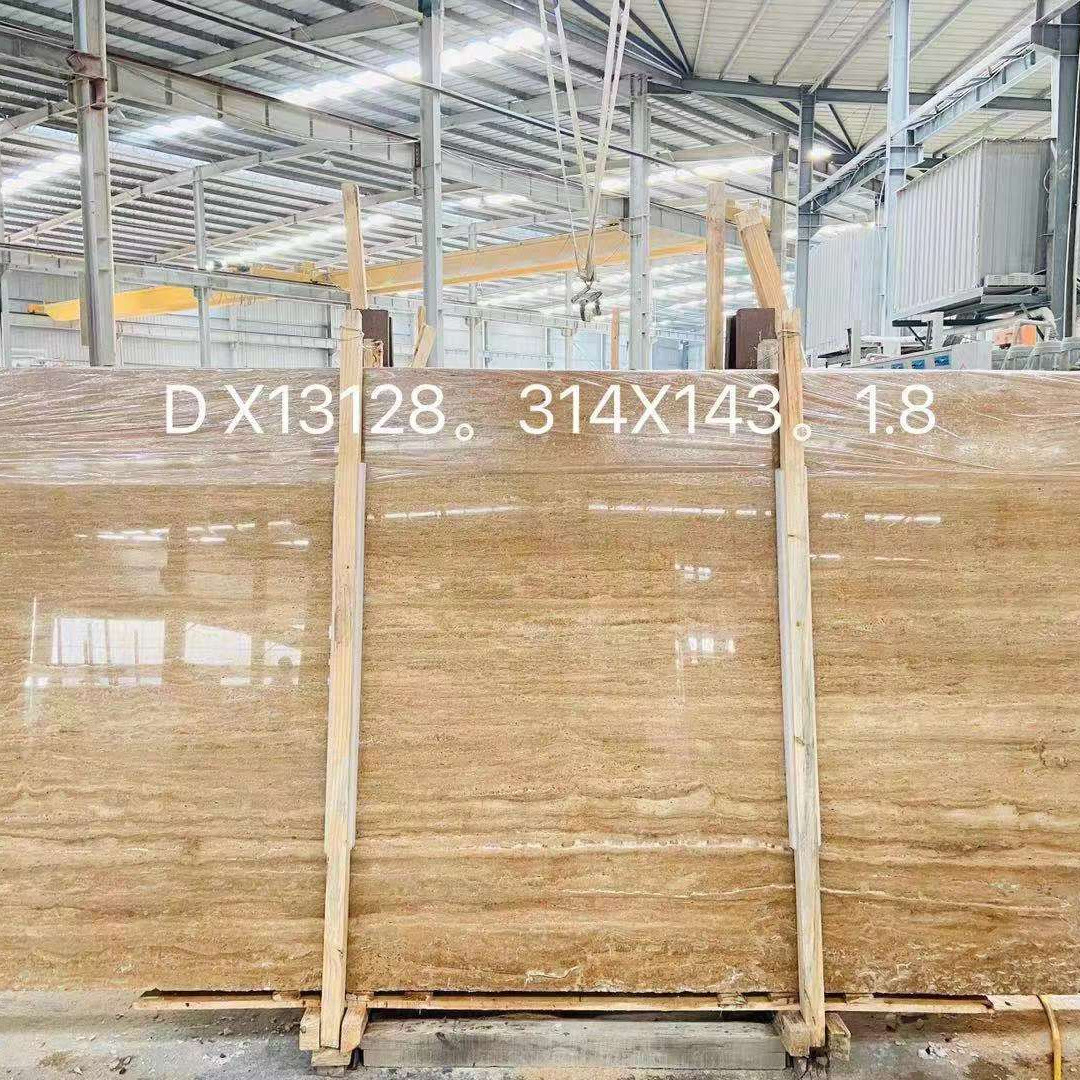 电视柜洞石大理石石材洞石墙面桌面台面小户型茶几黄