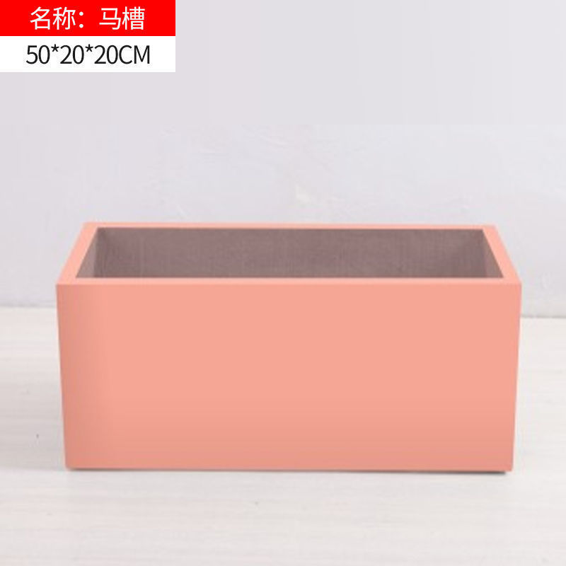 工业风水泥花盆北欧长方形阳台客厅马槽型盆景花盆庭院绿植镁泥盆