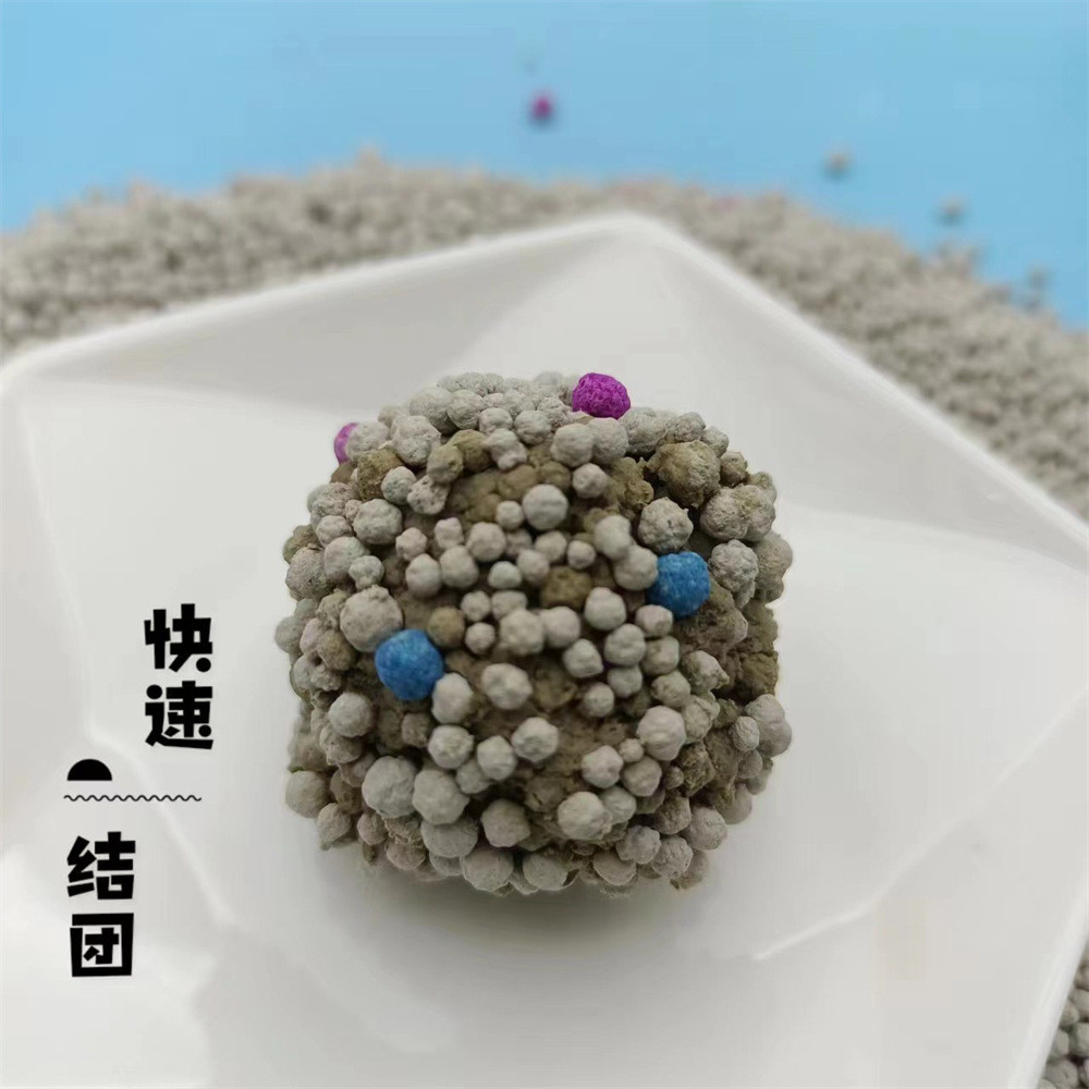 热销厂家批发团灰尘易结低膨润土猫砂强吸水混合干燥除臭膨润土猫