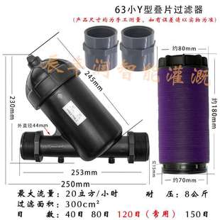 40目叠片滴灌农业过滤器滤芯喷灌水带喷水灌溉农用大棚喷灌pe管