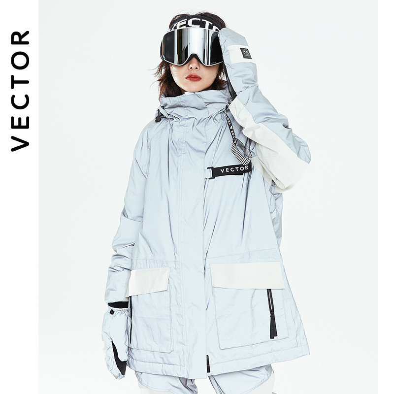 vector滑雪服女男成人单双板保暖乡防寒滑雪服雪防水滑雪防风夹克