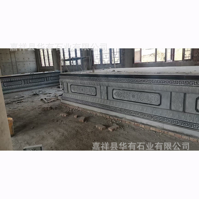 热销华有厂家石经锺青石七宝座寺院石雕须弥座食出石材台摆件