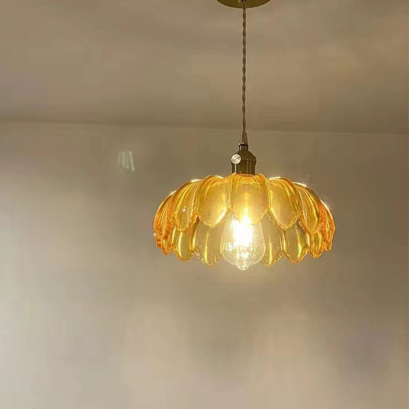 老上海民国咖啡厅艺术灯具民宿餐厅吧台怀旧绿色玻璃全铜复古吊灯