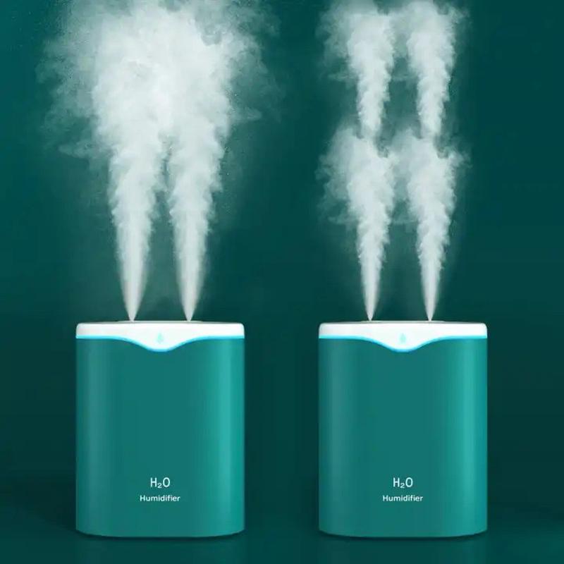跨境加湿器超大雾量喷雾 USB家用卧室办公室静音大容量双喷加濕器