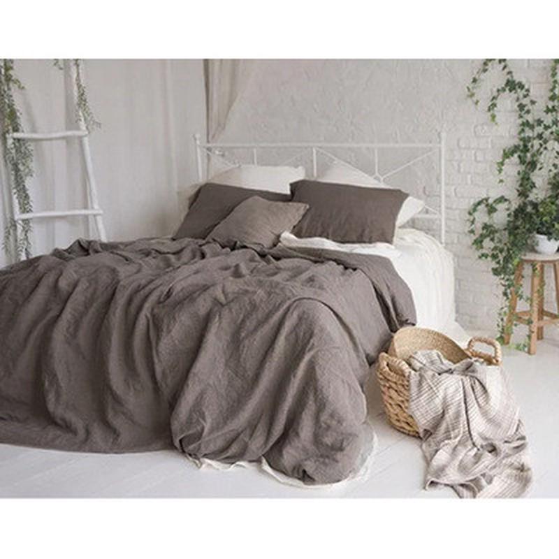 简约定制亚麻四件套日式厂家素色床单被套床笠款北欧床上用品批发