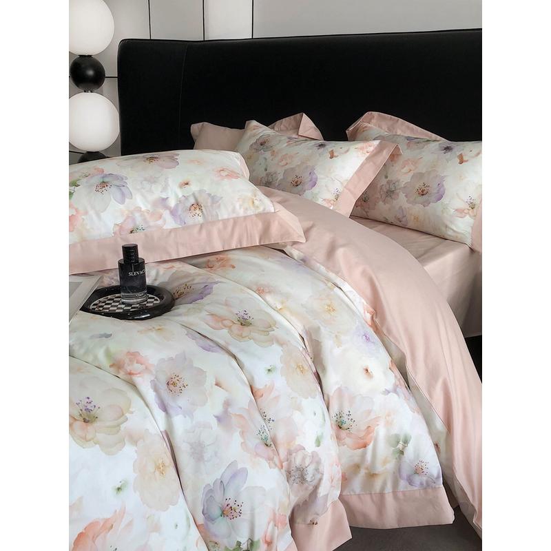 w1tr复古支120美式澳棉磨毛四件套秋冬保暖被套床笠床上