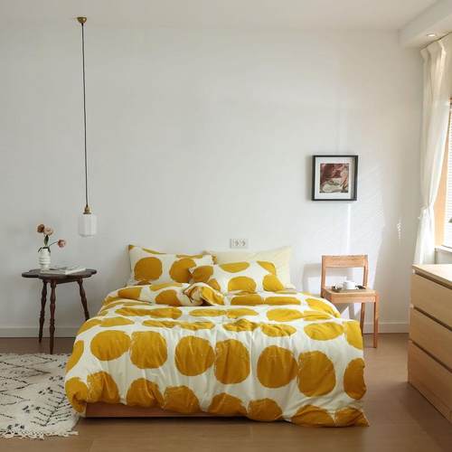 春夏针织棉柔软件套 天竺棉裸睡三四床上用品小暖阳